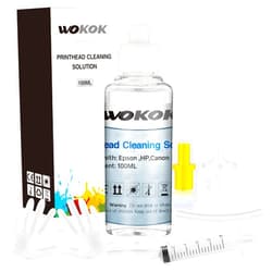 WOKOK Printer Cleaning Kit | Printhead Cleaning Kit | for Inkjet Printers HP/Brother/Epson/Canon WF-7710 WF-3640 7620 8600 8610 8620 WF-2750 WF-2650 ET-2750 ET-2650 C88 Liquid Printers Nozzle（100ml）