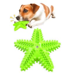 Carllg Dog Toys for Aggressive Chewers, Puppy Teething Chew Toys, Durable Indestructible Squeaky Interactive Puzzle Starfish Toys for Small Medium Large Breed