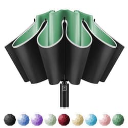 Yoobure Windproof Travel Umbrella - Automatic Umbrellas for Rain, Compact Folding Umbrella with UV Protection, Lightweight Portable Design for Backpack/Walking/Car, Sun & Storm Ready