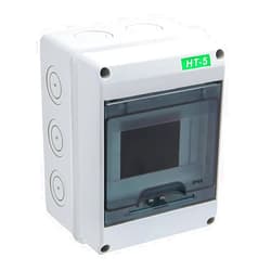 smseace Distribution Protection Box, ABS Plastic Transparent Cover Waterproof Distribution Box IP65, for Indoor Wall Circuit Breaker (5 Way)