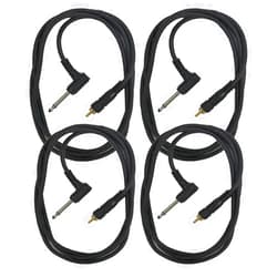 Seismic Audio - SA-TSR5-R-4Pack - 4 Pack of 5 Foot Right Angle 1/4