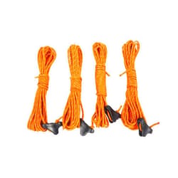 CAPTAIN STAG UA-4530 Guide Rope, Tent Rope, Tarp Rope, Guyline, Diameter 0.07 x 13.8 inches (1.8 x 350 cm), for Zelt, Reflective Material, Set of 4, Orange