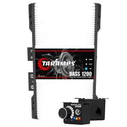 Taramp's Taramps BASS 1200 2 Ohms 1 Channel Mosfet Amplifier 1200 Watts RMS, Monoblock, Crossover, Bass Boost, RCA/High Level Input, Class D, Car Audio, Monitor Level Remote Included, Great for Subwoofers