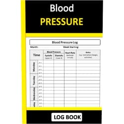 Merlin Thornton Blood Pressure Log book: 104 Week Logbook to Record / Monitor Your Daily / Weekly Pressure Levels | Small Format / Size 6 X 9 Inch (15 X 22 Cm) 100 Pages