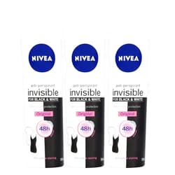Nivea for Women Anti Perpirant Spray Invisible for Black & White 48h 150 Ml (Pack of 3)