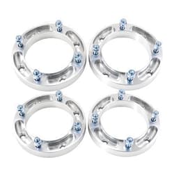 Max Motosports 4pcs 1'' 4/156 4x156 ATV Wheel Spacers compatible with Polaris Sportsman XP Ranger RZR 570 600 700 Kawasaki KSF 250 (Silver)