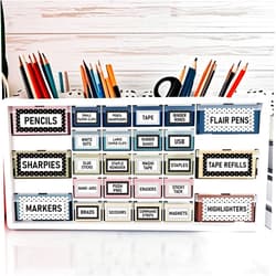 Gisgfim 54Pcs Teacher Toolbox Labels Classroom Decoration Self-Adhesive Polka Dot Toolbox Sticker Black White Tool Box Storage Decal Black White Dot Organizer Container Decor for Back to School Teacher Supply