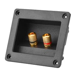 Serounder Speaker Box Terminal Cup DIY 2-Way Speaker Box Terminal Binding Post, Power Speaker Screw-in Terminal Plates Screw Cup Connector for Car/Home Audio DIY