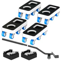 Kiss Core Furniture Dolly with Dual Groove Design: Furniture Sliders with 6 Wheels - for Various Types of Furniture Legs - for Moving Heavy Duty Sofa Bed - Load Capacity Up to 950lb