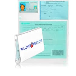 HYAKDesigns Pullover Protector |Glovebox Document Holder for Traffic Stops | Clear Waterproof Insurance and Registration Wallet - Folds Down to 4' x 9' with Snaps- Made in USA