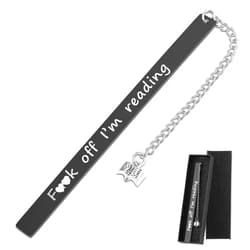 Amabro Funny Bookmark, FCK Off I'm Reading Metal Bookmark Book Page Marker Gift for Women Men Friends Book Lovers Readers Writers Ruler with Book Tassel Pendant Exquisite Gift Box