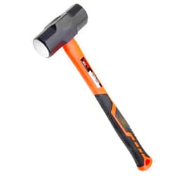 Edward Tools Sure Strike 3 Pound Sledge Hammer - Heavy Duty Forged Steal Head with Shock Resistant Fiberglass Handle - Ergo Grip Handle - Crack Hammer/Drilling Hammer