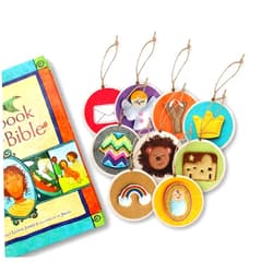 Handmade Jesse Tree Advent Ornaments corresponding with The Jesus Storybook Bible (Book not Included)