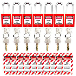 JOJOMARK Lockout Tagout Locks, Safe Padlock, Loto Locks Keyed Differently Lock Out Tag Out Safe Padlocks Plastic with Lockout TagOut Tags