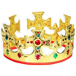 Unique Party Unique Gold Plastic King Crown - One Size, 1 Pc