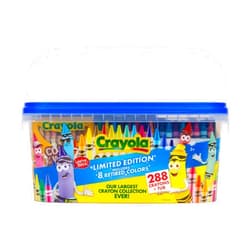 Crayola Crayon Tub - Limited Edition Colors (288ct), Bulk Coloring Crayons for Kids, Stocking Stuffers for Kids, Holiday & Christmas Gifts for Toddlers, Ages 3+