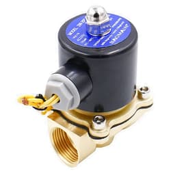Baomain 3/4 inch Brass Electric Solenoid Valve Water Air N/C Valve AC 220V 2W-200-20