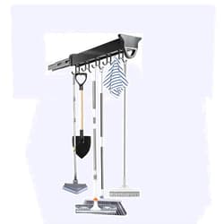 FKKPRVAX Pull Out Mop And Broom Holder, Laundry Room Organization And Storage, Garage Organization Hooks, Closet Pull Out Storage Organizer, Garden Tool Organizer For Home Kitchen Garden (22.04in-20 hook)