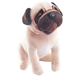 Wild Republic Rescue Dog, Pug, Stuffed Animal, with Sound, 5.5 inches, Gift for Kids, Plush Toy, Fill is Spun Recycled Water Bottles