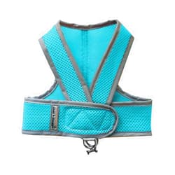 Cloak & Dawggie Mesh Step-N-Go Small Dog Harness Step In Teacup to 25 LBS. Vest Easy On Adjustable. XXXS Xsmall Toy Puppies to Medium. Reflective Soft Walking Doggy Wrap Vest (7200) (Small, Turquoise)