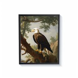 HomeArtPrint Bald Eagle Poster Art Print Retro Vintage Bird Wall Art Poster Decor Nature, Avian Wall Decor Bird Themed. Vintage Inspired Bird Decor (Bald Eagle, 18x24 inches (Unframed))