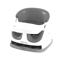 Ingenuity Baby Base 2-in-1 Booster Feeding and Floor Seat with Self-Storing Tray - Slate