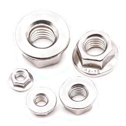 RoyceMart (20 PCS) M8-1.25 Hexagon Flange Nuts with Non-Serrated Flange Washer Head, 304 Stainless Steel, Hex Drive, Full Thread