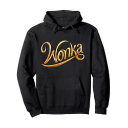 Wonka Movie New Gold Logo Pullover Hoodie