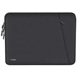 Naukay Laptop Sleeve 15 inch, Shockproof Protective Computer Case Cover with Accessories Pocket, Water Resistant Traveling Carrying Laptop Bag Compatible for MacBook Dell HP Acer Asus Lenovo, Black