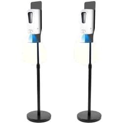 Blulu 2 Pack Automatic Hand Sanitizer Dispenser with Stand and Drip Catcher and Refillable Bottle Stand Sanitizing Station for Restaurants, Schools, Churches