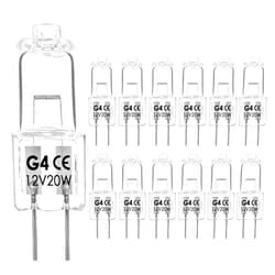 Snnalosses G4 Bulb,12V 20W Halogen Light Bulbs 2 Pin,G4 Light Bulbs for Under Cabinet Puck Light,Microwave,Chandeliers, Accent Lights, Track Lighting,Dimmable,Warm White,12Packs