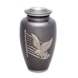 Titan Casket Treasure Urn | Brass Cremation Urn for Human Ashes - American Pride