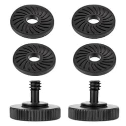 Sliverdew 2Packs Thumb Camera Quick Release Adapter with 4 Packs Rubber Washers Tripod Screw with Rubber Pad 1/4 Male to 1/4 Female Thread L Bracket Mount for Camera Mounting Plate