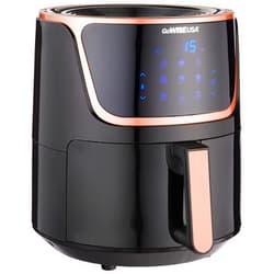 GoWISE USA GW22955 7-Quart Electric Air Fryer with Dehydrator & 3 Stackable Racks, Digital Touchscreen with 8 Functions + Recipes, 7.0-Qt, Black/Copper