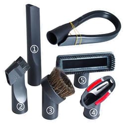 GIBTOOL Vacuum Attachments 32mm (1 1/4 inch) Vacuum Accessories Brush Flexible Crevice Kit for Shop Vac Attachments 1 1/4 1 3/8,7 Packs