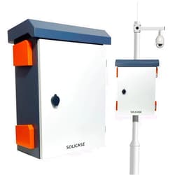 SOLICASE Nema Elclosure Outdoor Electrical Box NEMA Enclosure Weatherproof Junction Box with Fan Vent Metal Electrical Cabinet with Shelves (20x16x8”)