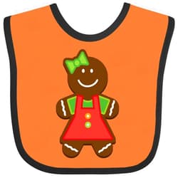 inktastic Gingerbread Girl Christmas Baby Bib