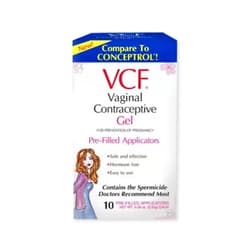 VCF Vaginal Contraceptive Gel, 1 Pack of 10 Pre-Filled Applicators