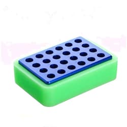 Lichen cottage 24-Well Aluminum Cooling Block - for 1.5ml/2ml PCR Tubes,Cryogenic Vials and Centrifuge Tubes