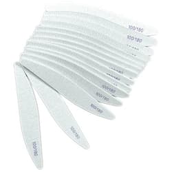 Sanluba Acrylic Nail Files - 15PCS Sanluba Professional Manicure Tool for Gel Nails Rough 100/180 Grit Course Emery Boards Curved Nail Files for Natural Nail/Toenail