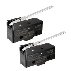uxcell 2PCS LXW5-11N1 1NO + 1NC Long Hinge Lever Type Miniature Micro Switches