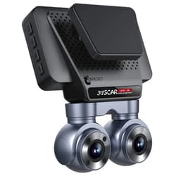 Juscar 4K Dash Cam, 2K+1080P+1080P Dash Camera, 4K+1080P Front and Inside, with WiFi, Voice Control, 32GB Card Included, 24Hr Parking (C10 2 Channel Front and Inside)