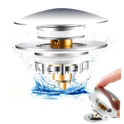 Uxoz Bathtub Stopper Pop Up Drain Plug, Bath Tub Drain Plug, Bathroom Tub Drain Plug and Cover for 1.5