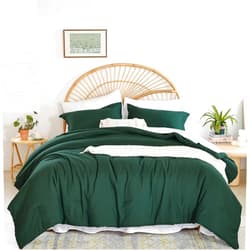 weigelia Emerald Green Comforter Set 7 Pieces Queen Comforter Set Bed in a Bag Queen Size Bedding Set with Sheets for All Season