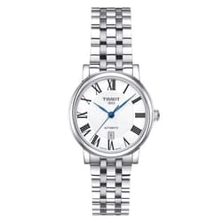 Tissot Womens Carson Premium Automatic Lady 316L Stainless Steel case Automatic Watches, Grey, Stainless Steel, 15 (T1222071103300)
