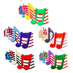 ClickEmb 5 Colors Music Note Embroidered Iron on Patch Sheet Music Note Applique G Clef Patch Instrumental Piano Band Classical Music Patch