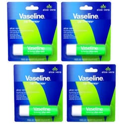 Vaseline Lip Therapy Care Aloe Fresh, 4 Pack, 0.16 Oz Each