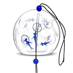 ACEVER EliteShine Japanese Wind Bell Wind Chimes Handmade Glass Wind Chimes-Bluefish