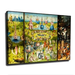 WAyom The Garden Of Earthly Delights By Hieronymus Bosch Religious Poster Modern Family Bedroom Office Background Wall Art HD Picture Canvas Printing Artwork Decor Posters (24×36inch-No Framed)