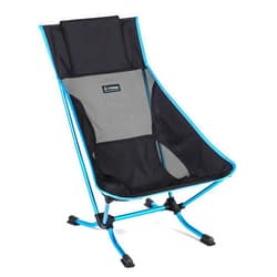 Helinox Beach Chair Lightweight, Lower-Profile, Compact, Collapsible Camping Chair, Black, with Pockets